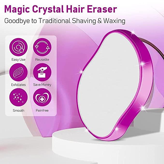 FLETIX™ Crystal Hair Eraser – Painless, Reusable & Eco-Friendly Hair Removal Tool for Women & Men (Arms, Legs, Back, Bikini)