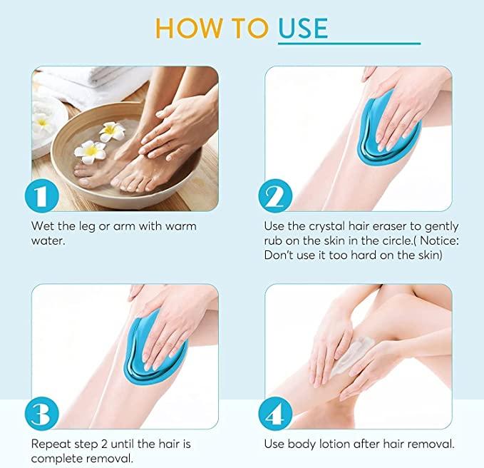 FLETIX™ Crystal Hair Eraser – Painless, Reusable & Eco-Friendly Hair Removal Tool for Women & Men (Arms, Legs, Back, Bikini)