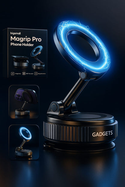 Bigsmall Pro Magnetic Car Phone Holder | 360° Rotation Suction Mount