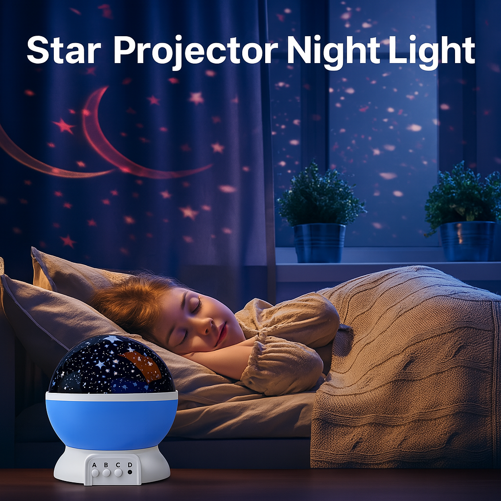 Starry Sky Galaxy Projector – 360° Night Light Lamp