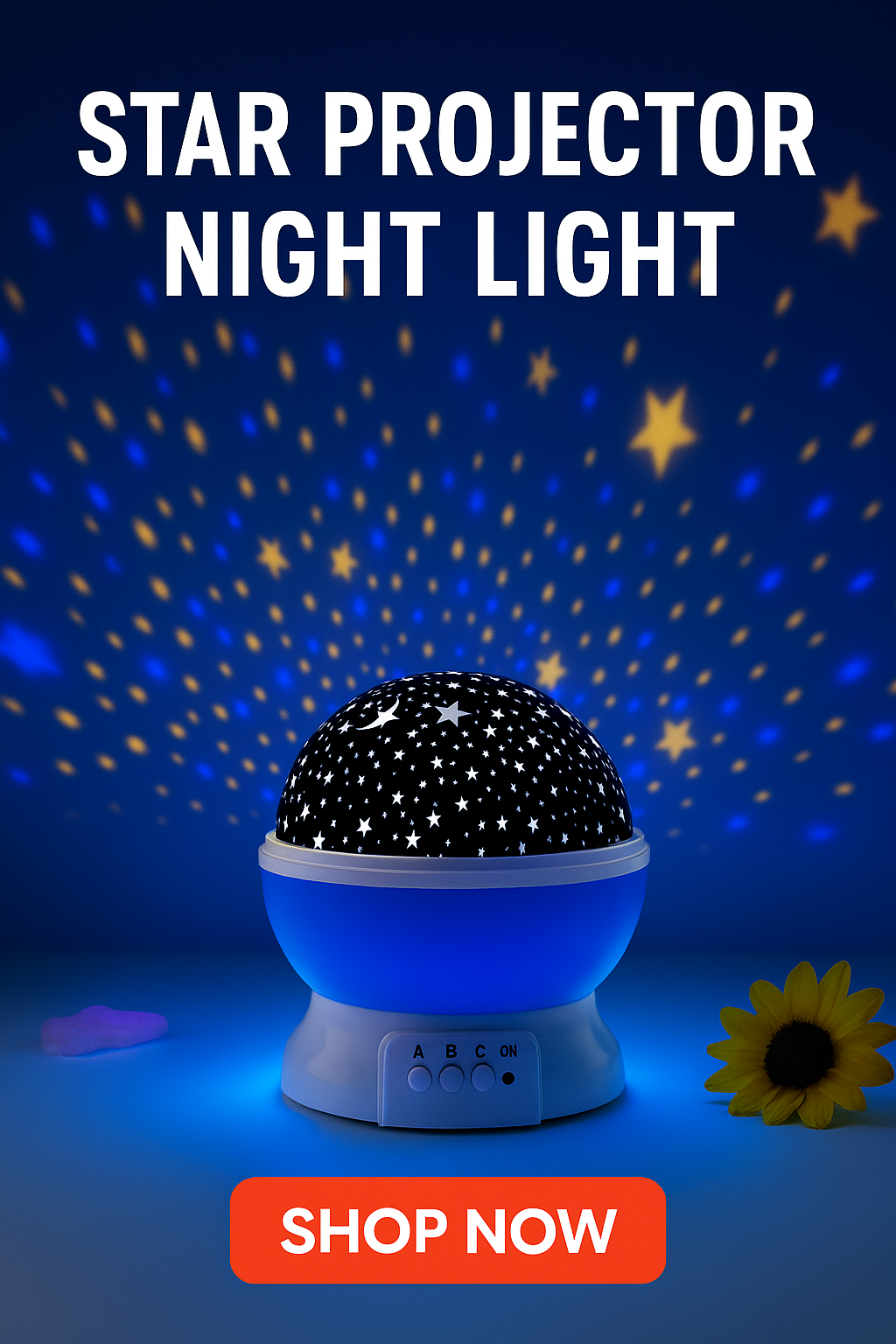 Starry Sky Galaxy Projector – 360° Night Light Lamp