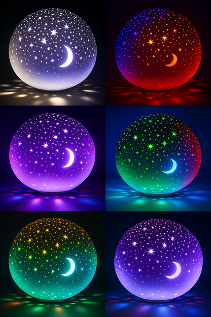 Starry Sky Galaxy Projector – 360° Night Light Lamp