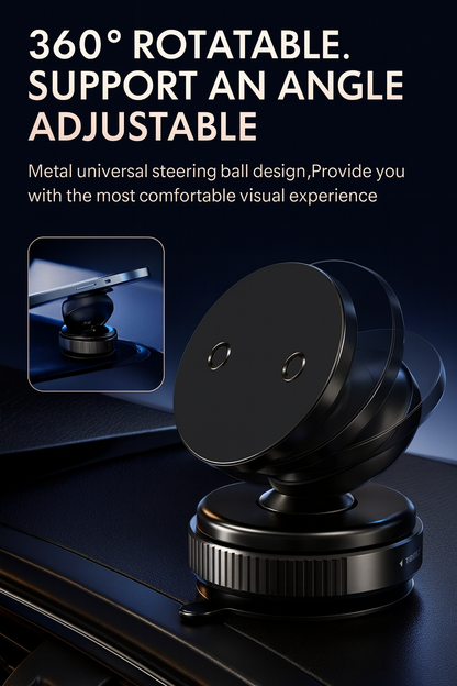 INICIO Magnetic Car Phone Holder | 360° Rotation Suction Mount