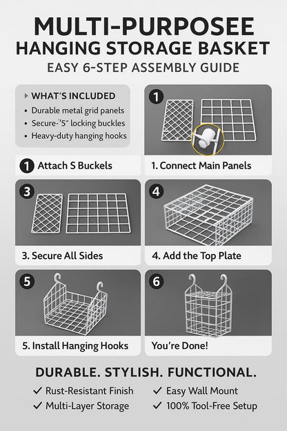 5-Layer Hanging Clothes Organizer-Foldable Rack for Wardrobe & Dorm Storage